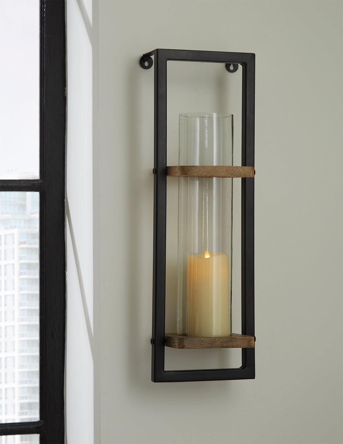 3 Brothers Decor - Ashley Furniture - Colburn Wall Decor - Wall Sconce / Natural/Black - A8010171