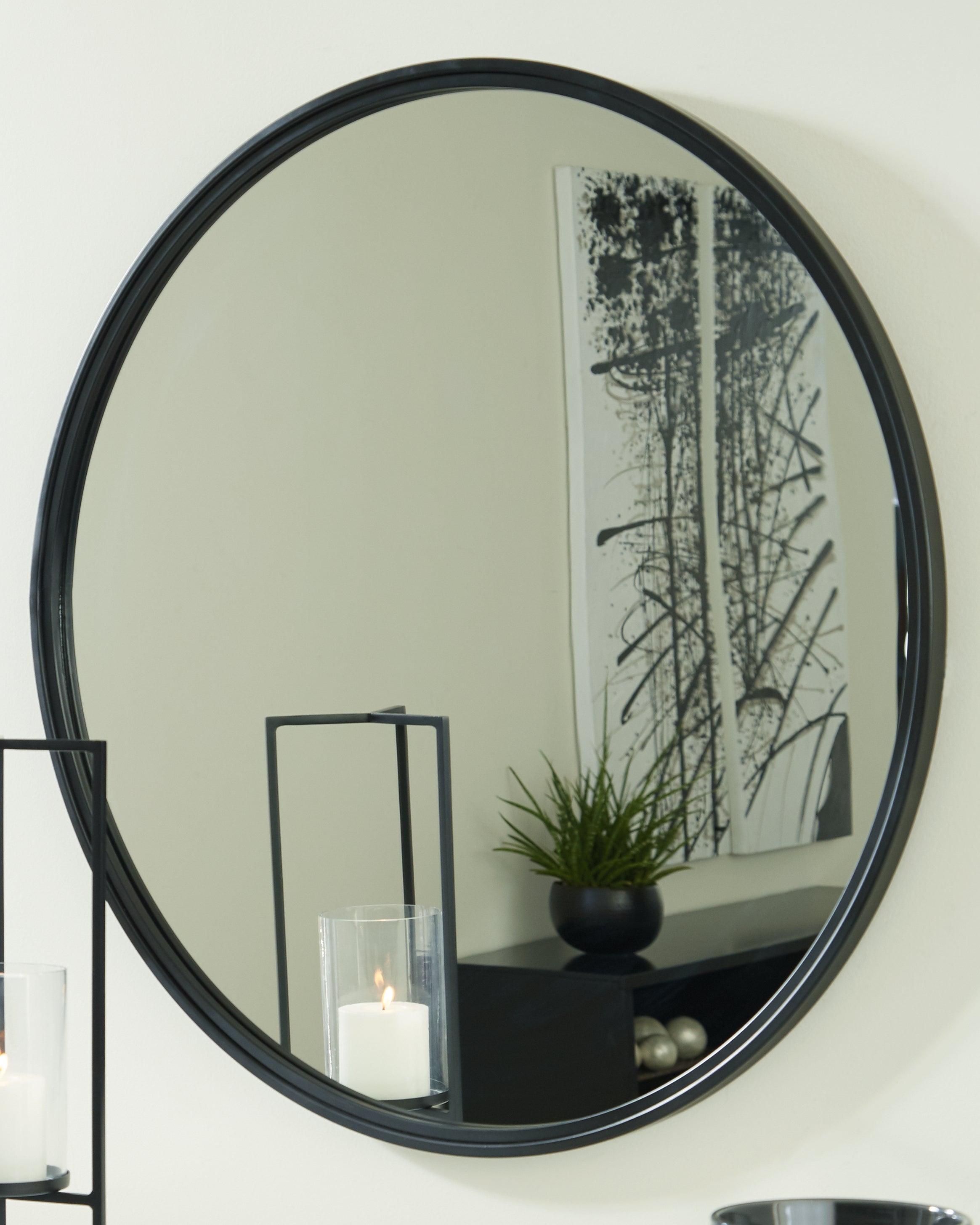 3 Brothers Decor - Ashley Furniture - Brocky Mirror - Accent Mirror / Black - A8010210