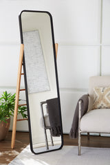 3 Brothers Decor - Ashley Furniture - Bronick Mirror - Floor Mirror / Black/Brown - A8010342