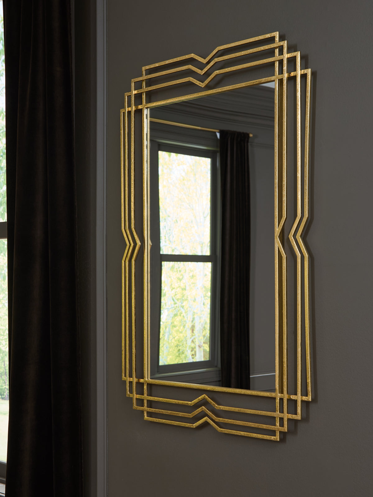 3 Brothers Decor - Ashley Furniture - Claybrook Mirror - Accent Mirror / Gold Finish - A8010349