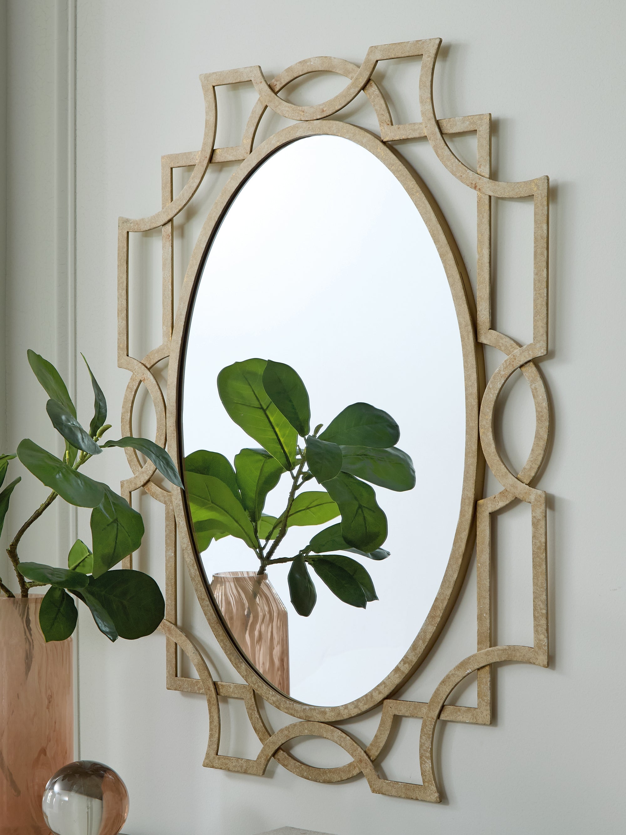 3 Brothers Decor - Ashley Furniture - Fulkmore Mirror - Accent Mirror / Antique Gold Finish - A8010350
