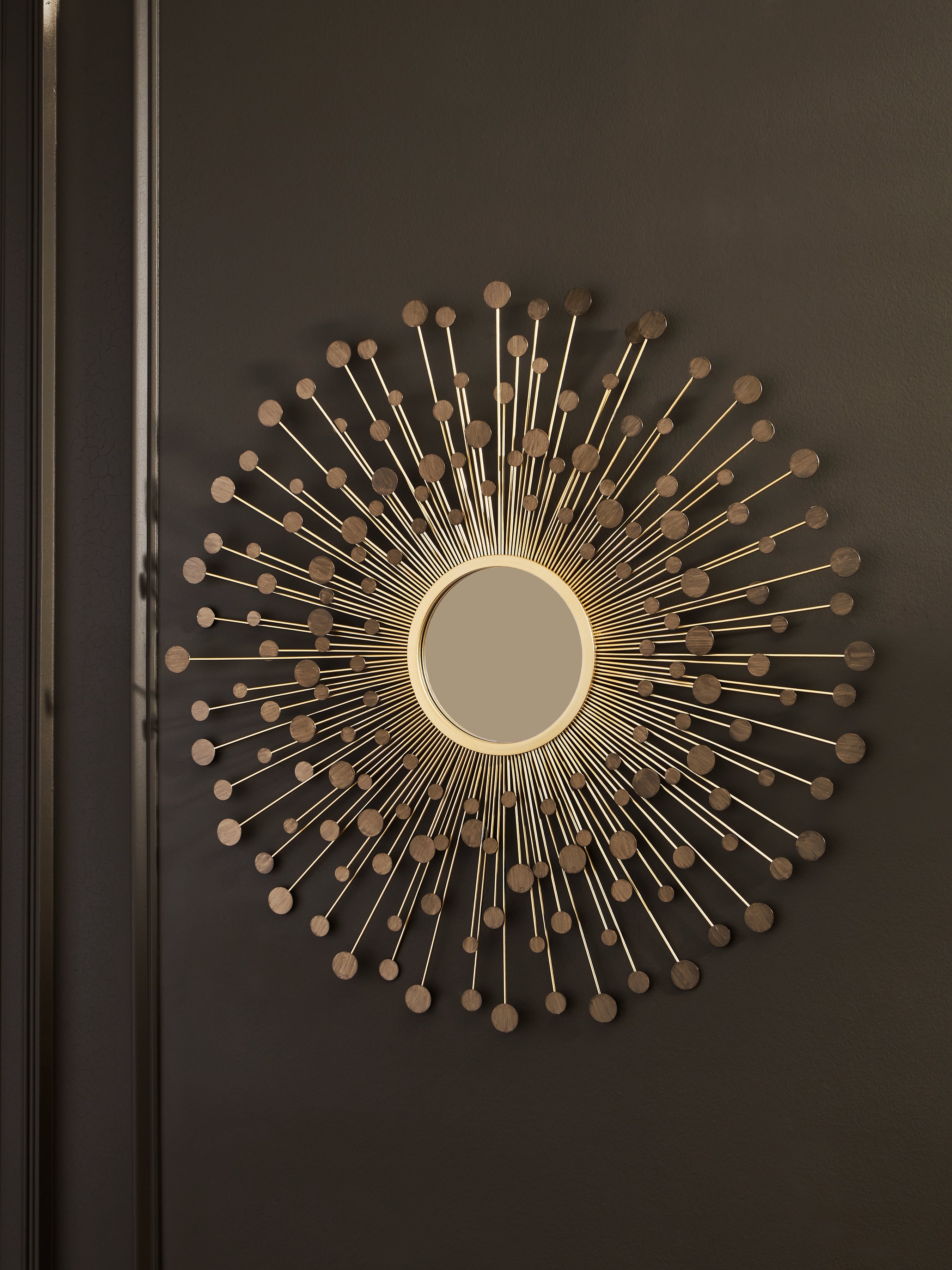 3 Brothers Decor - Ashley Furniture - Morwenna Mirror - Accent Mirror / Bronze/Gold Finish - A8010392