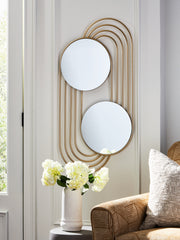 3 Brothers Decor - Ashley Furniture - Warrenley Mirror - Accent Mirror / Gold Finish - A8010401