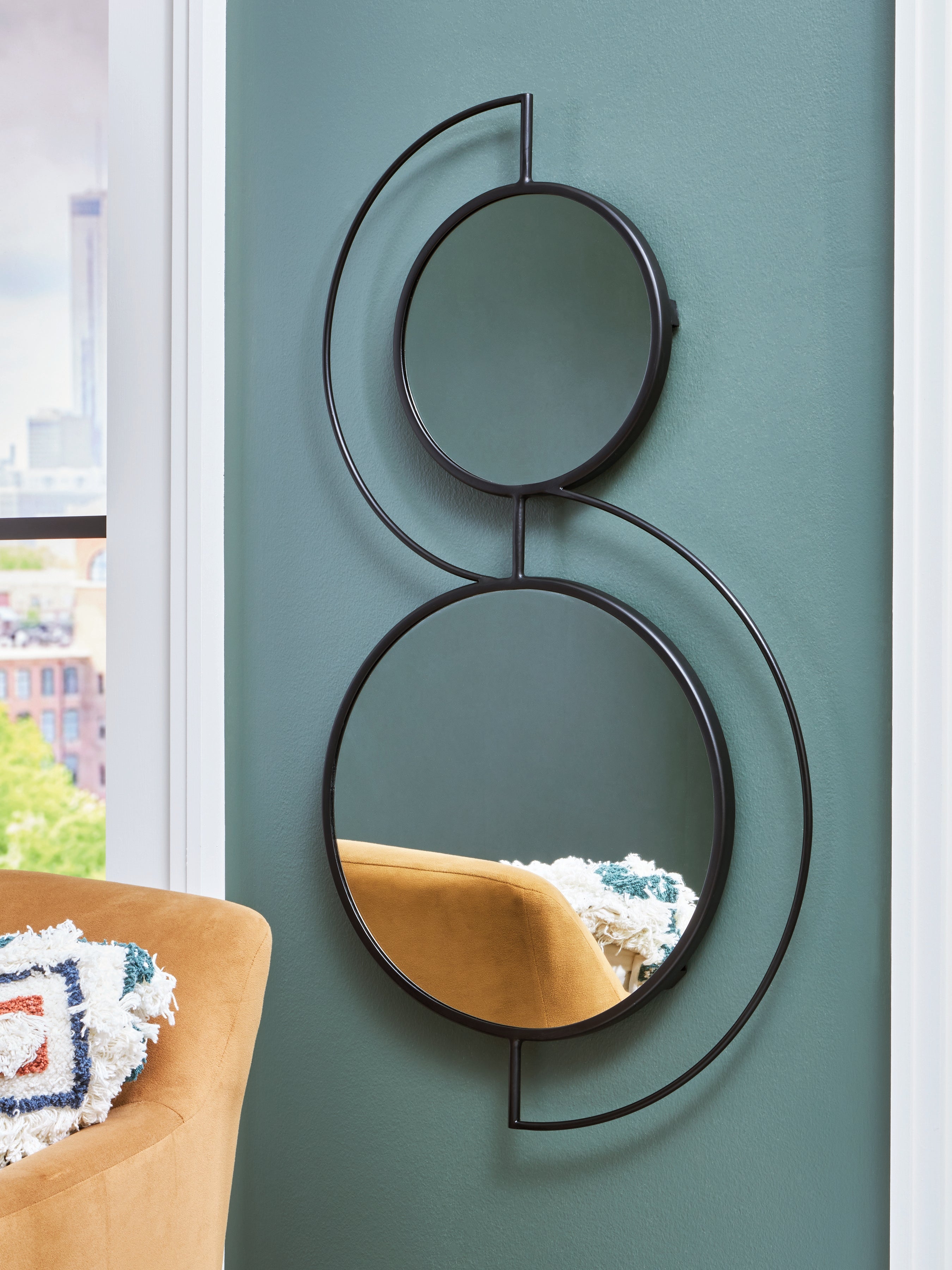3 Brothers Decor - Ashley Furniture - Shayham Mirror - Accent Mirror / Black - A8010402