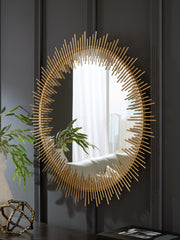 3 Brothers Decor - Ashley Furniture - Wainport Mirror - Accent Mirror / Gold Finish - A8010405