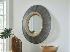 3 Brothers Decor - Ashley Furniture - Dallmen Mirror - Accent Mirror / Black/Gold Finish - A8010407