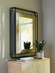 3 Brothers Decor - Ashley Furniture - Beelman Mirror - Accent Mirror / Black/Brown - A8010409