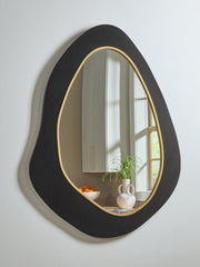 3 Brothers Decor - Ashley Furniture - Kierlock Mirror - Accent Mirror / Black/Gold Finish - A8010414