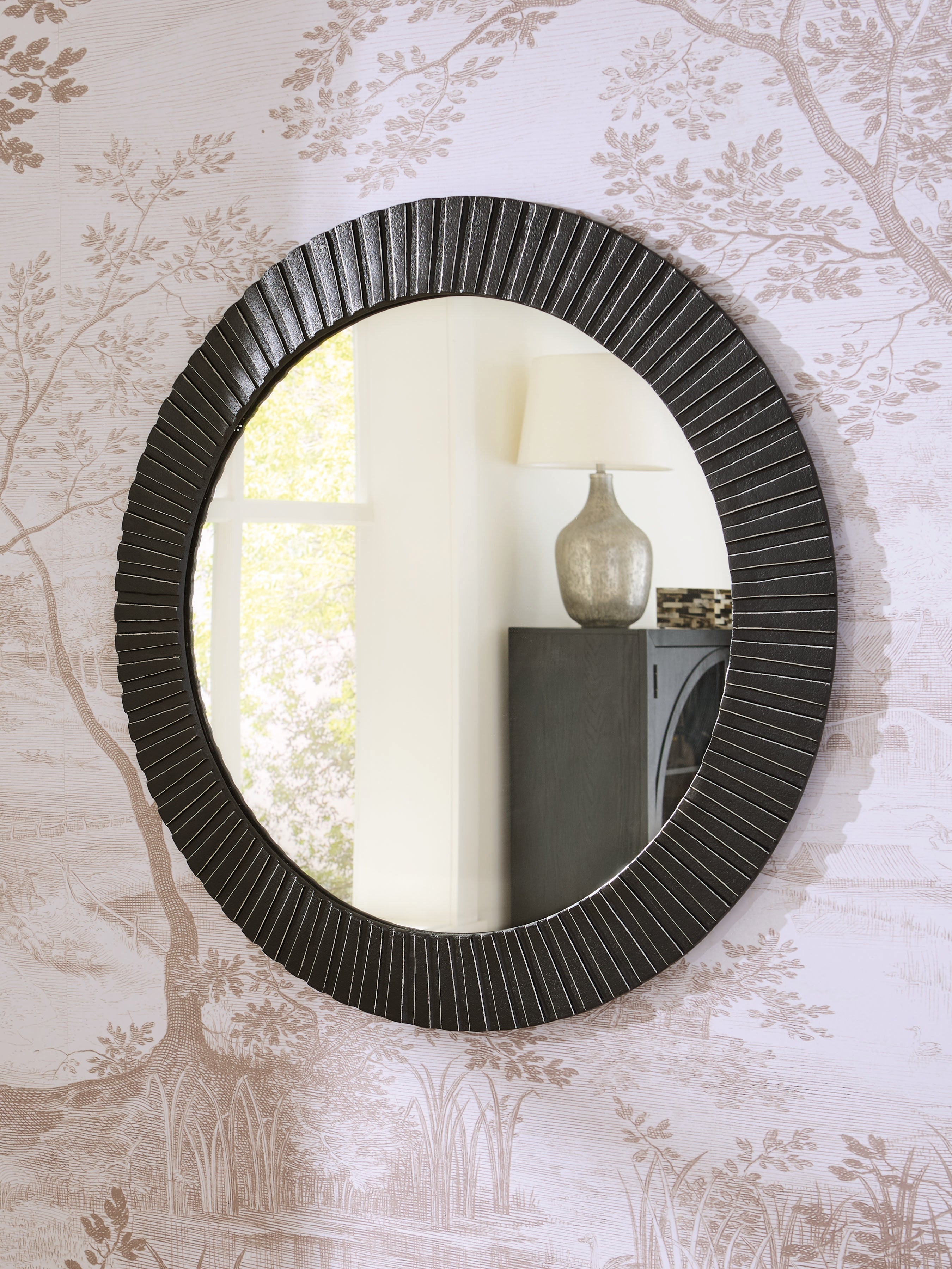 3 Brothers Decor - Ashley Furniture - Ozias Mirror - Accent Mirror / Black - A8010417