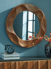 3 Brothers Decor - Ashley Furniture - Aajon Mirror - Accent Mirror / Brown - A8010427