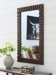 3 Brothers Decor - Ashley Furniture - Advin Mirror - Accent Mirror / Dark Brown - A8010428