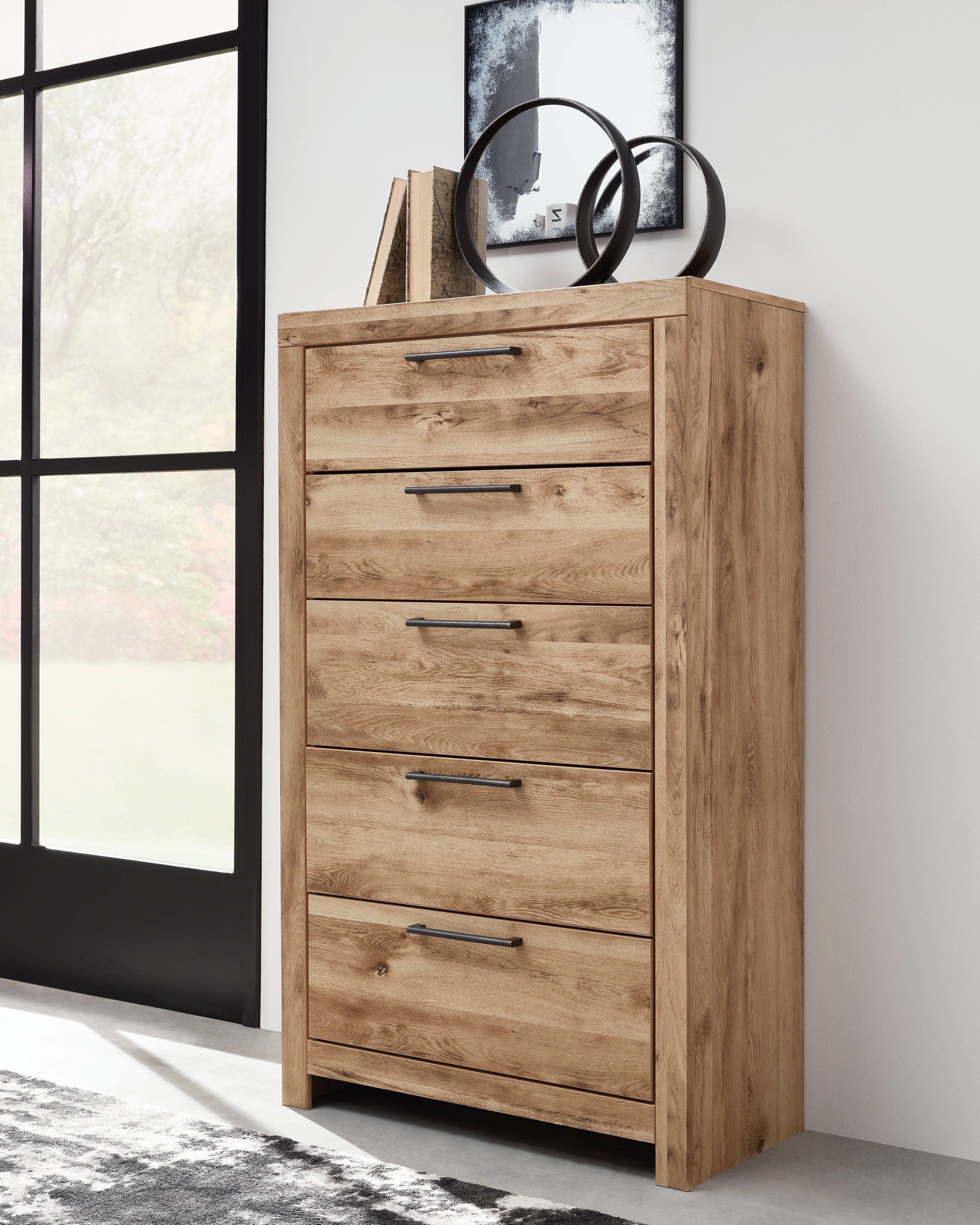 3 Brothers Decor - Ashley Furniture - Hyanna Bedroom - Five Drawer Chest / Tan Brown - B1050-46