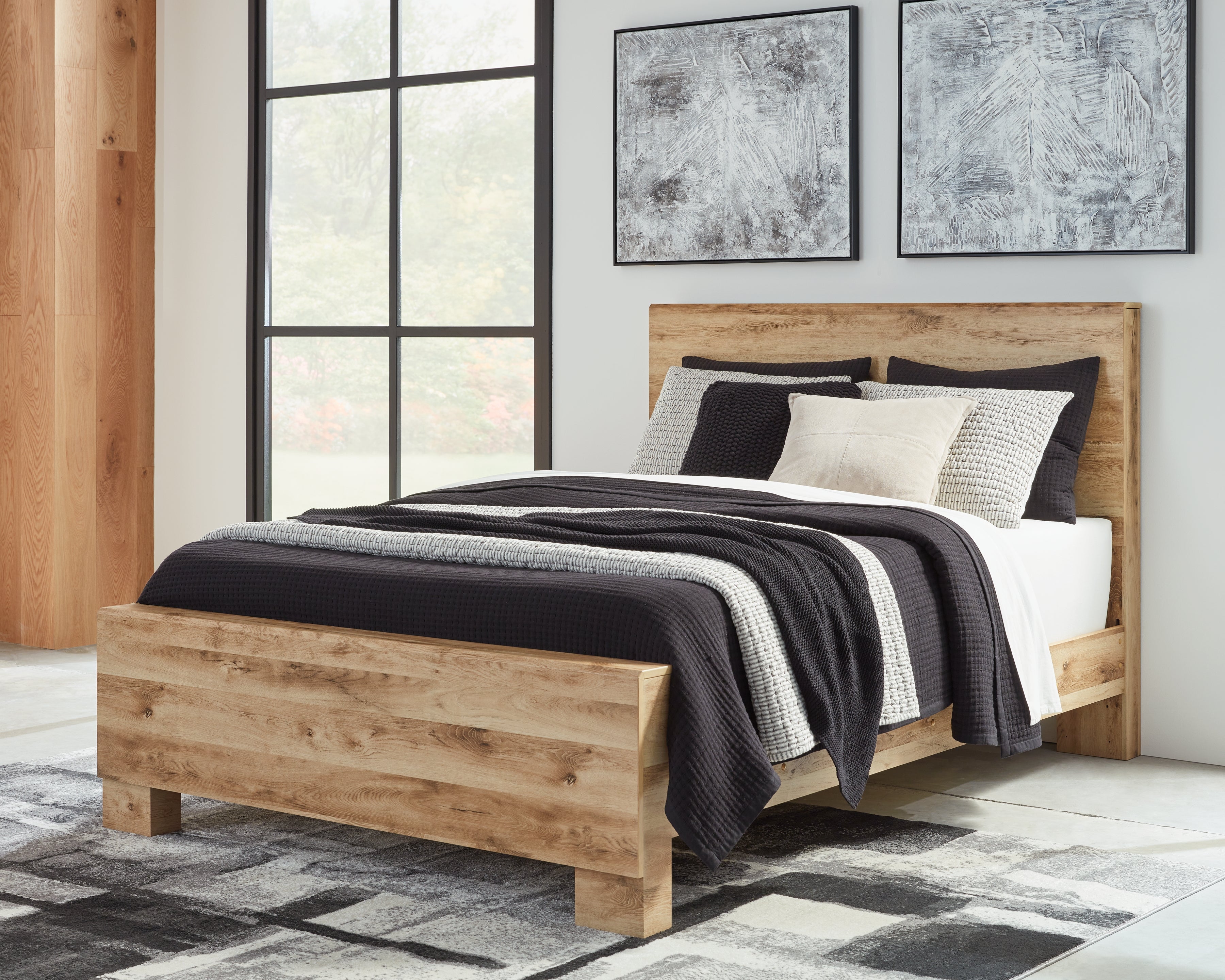 3 Brothers Decor - Ashley Furniture - Hyanna Bedroom - Queen Panel Bed / Tan Brown - B1050B2