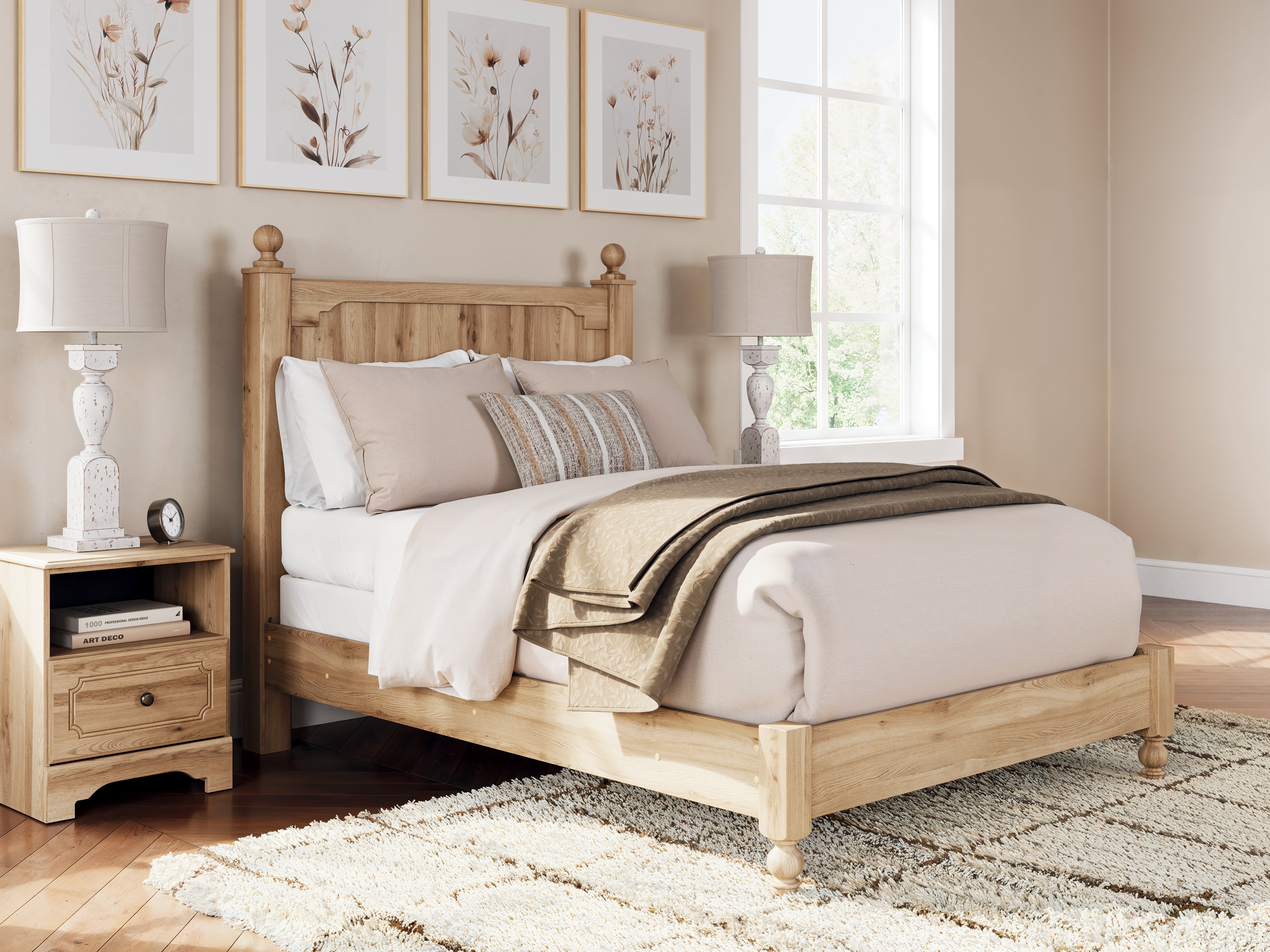 3 Brothers Decor - Ashley Furniture - Aleaport Bedroom - Full Panel Bed / Warm Brown - PCB1075B4