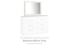 3 Brothers Decor - Ashley Furniture - Gerridan Bedroom - Bedroom Mirror / White/Gray - B1190-36