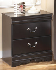 3 Brothers Decor - Ashley Furniture - Huey Vineyard Bedroom - Two Drawer Night Stand / Black - B128-92