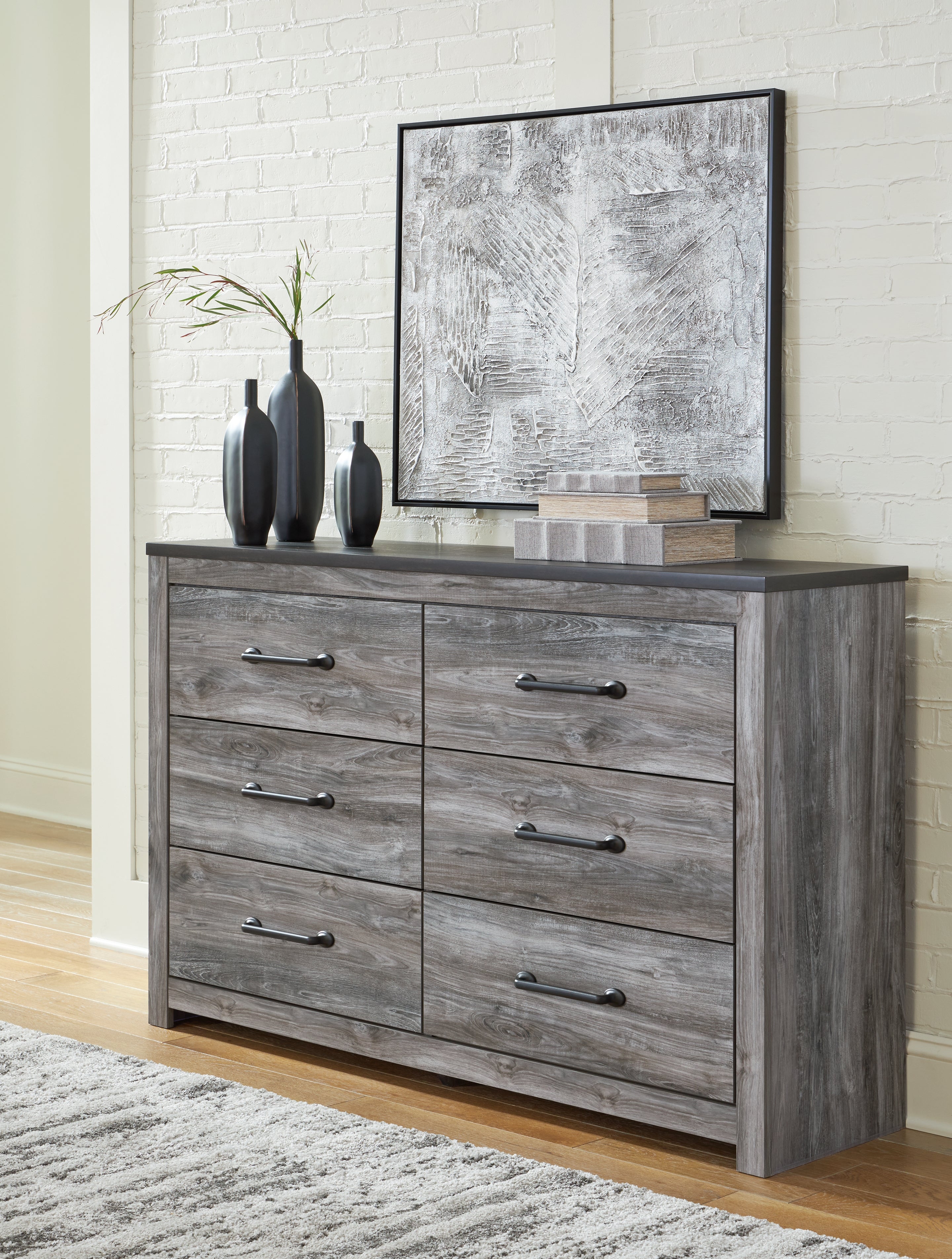 3 Brothers Decor - Ashley Furniture - Bronyan Bedroom - Six Drawer Dresser / Dark Gray - B1290-31