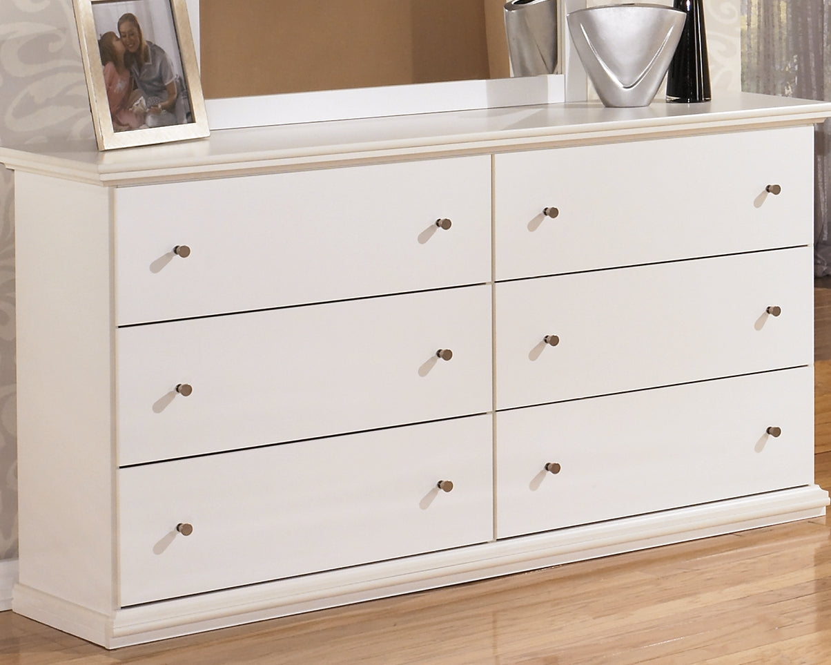 3 Brothers Decor - Ashley Furniture - Bostwick Shoals Bedroom - Six Drawer Dresser / White - B139-31