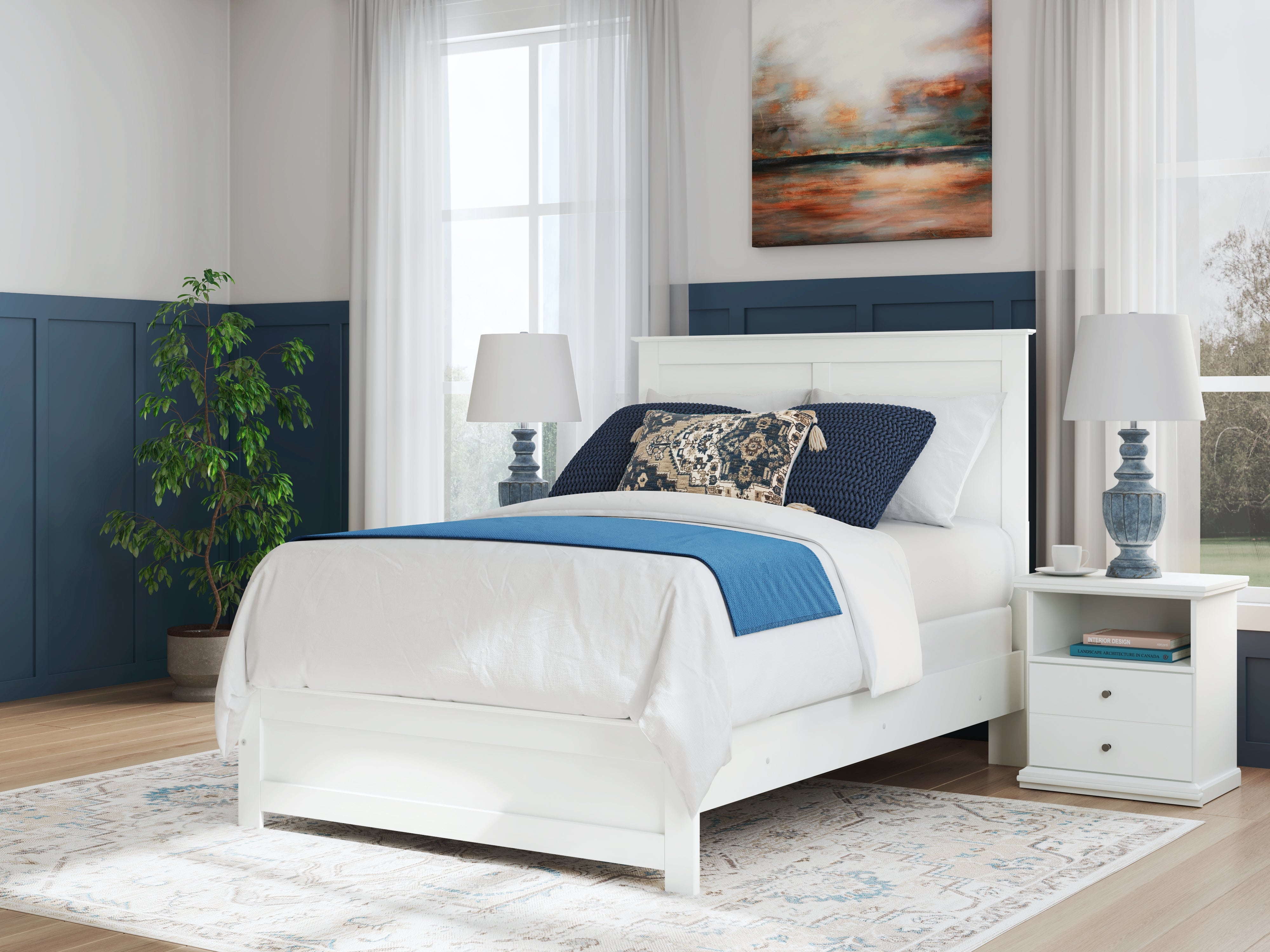 3 Brothers Decor - Ashley Furniture - Bostwick Shoals Bedroom - Full Panel Bed / White - B139B42