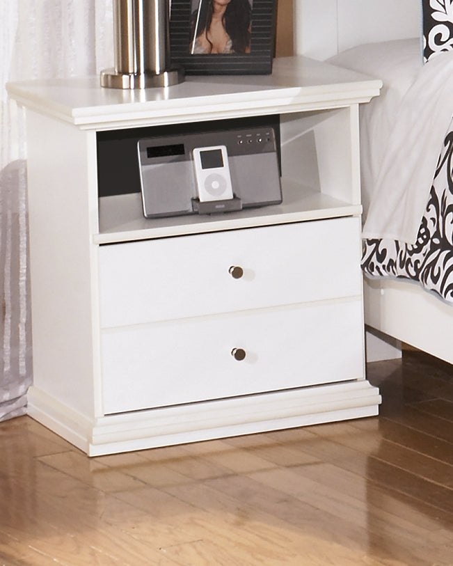 3 Brothers Decor - Ashley Furniture - Bostwick Shoals Bedroom - One Drawer Night Stand / White - B139-91