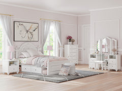3 Brothers Decor - Ashley Furniture - Kozlani Bedroom - One Drawer Night Stand / White - PCB1819-91