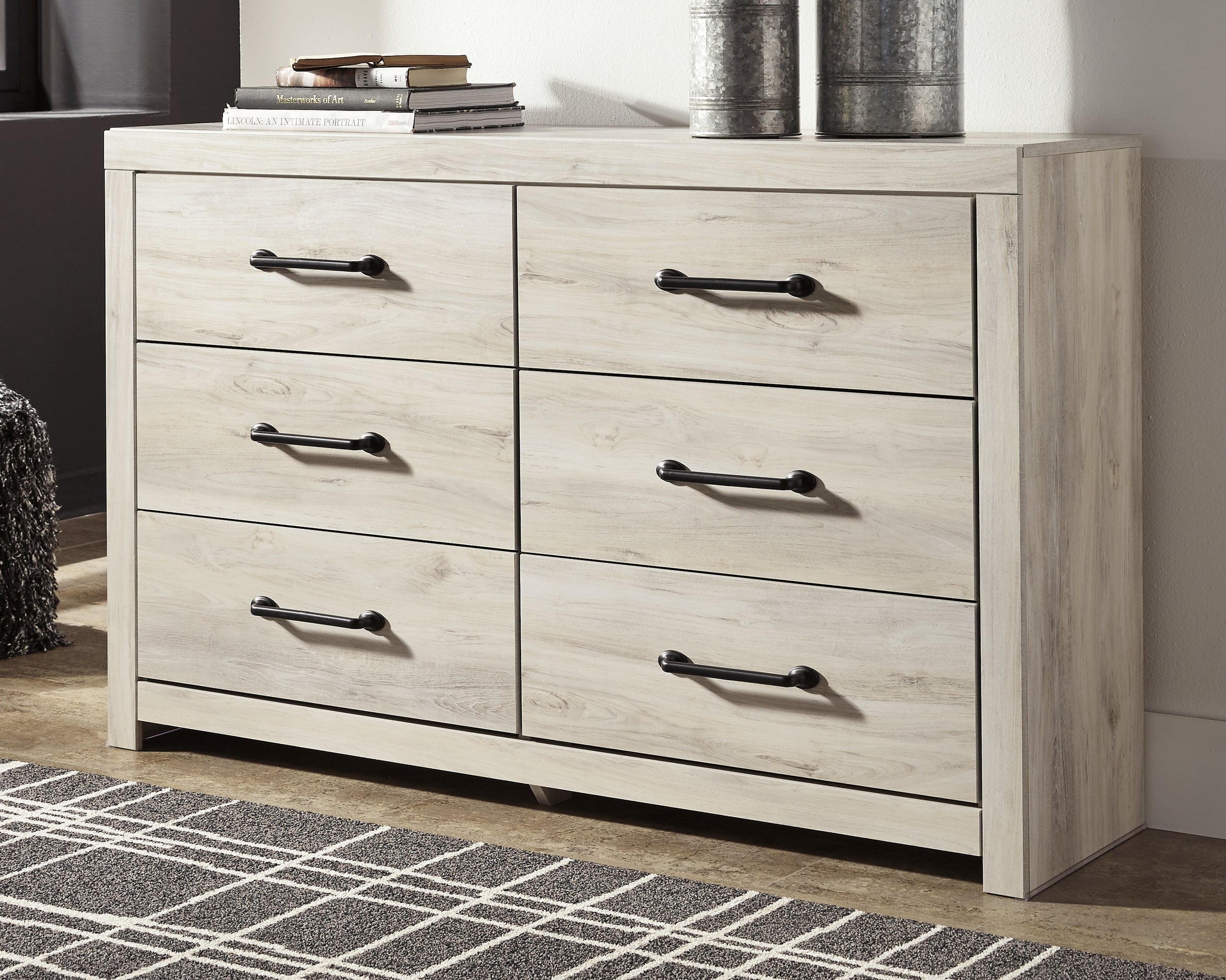 3 Brothers Decor - Ashley Furniture - Cambeck Bedroom - Six Drawer Dresser / Whitewash - B192-31