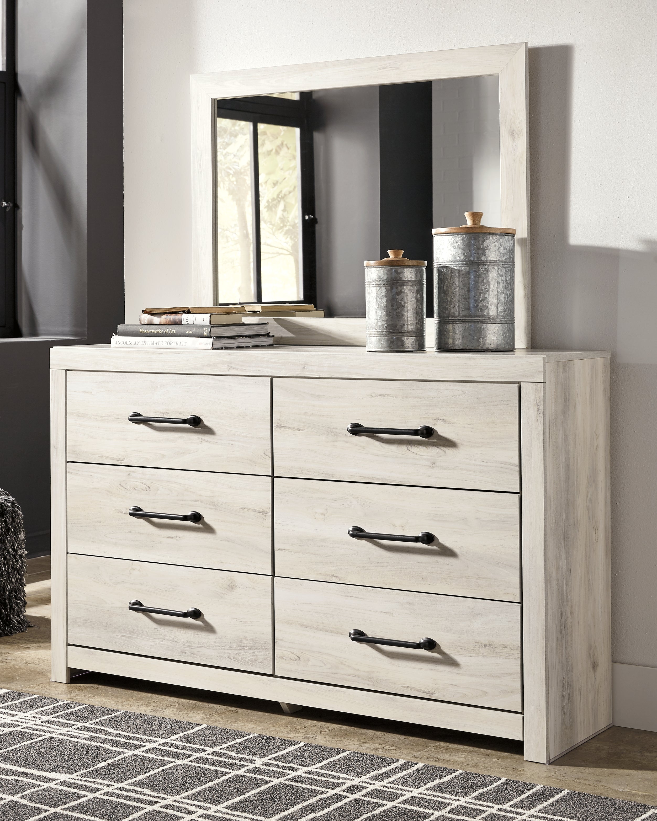 3 Brothers Decor - Ashley Furniture - Cambeck Bedroom - Dresser and Mirror / Whitewash - B192B1