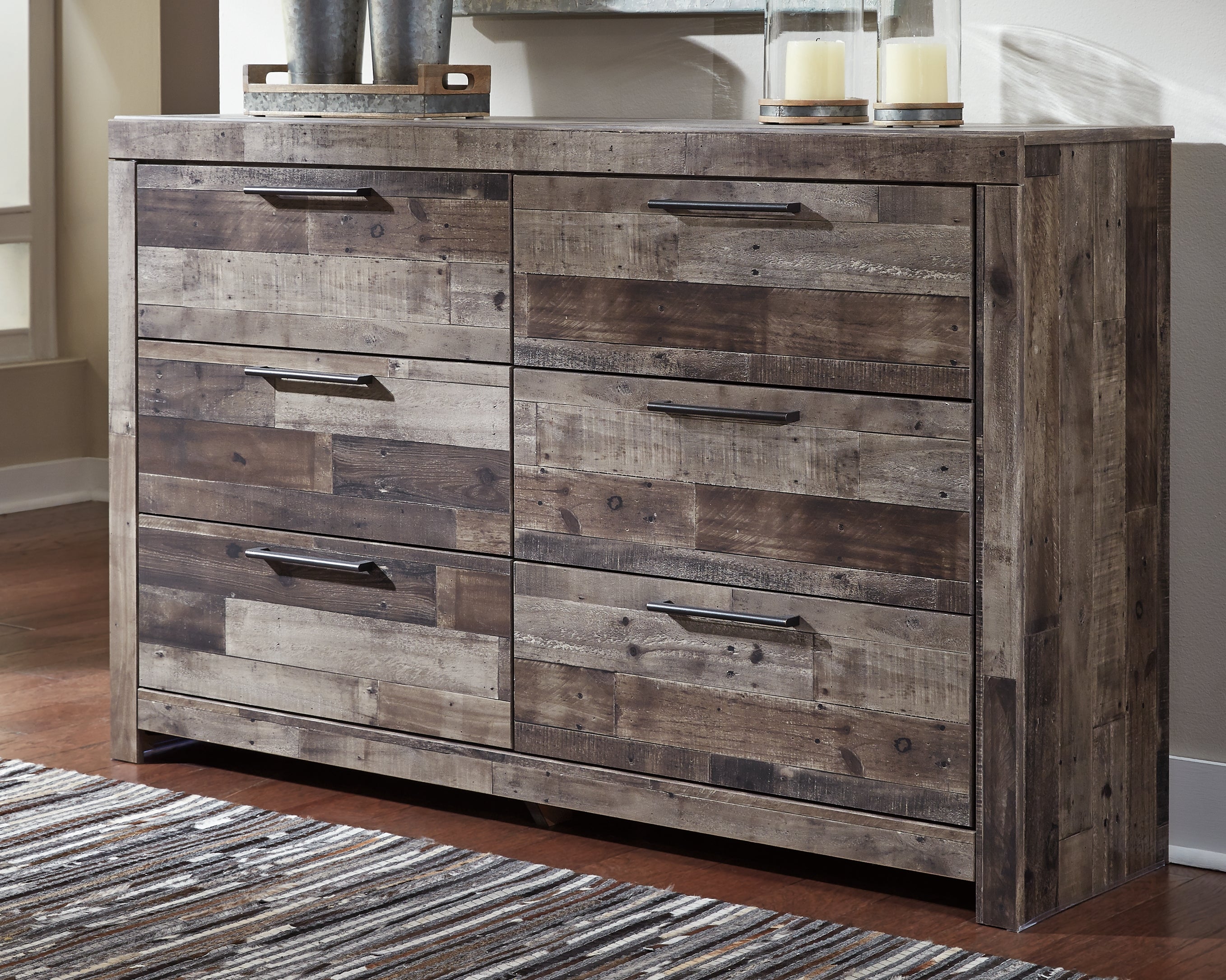 3 Brothers Decor - Ashley Furniture - Derekson Bedroom - Six Drawer Dresser / Multi Gray - B200-31