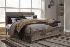 3 Brothers Decor - Ashley Furniture - Derekson Bedroom - King Panel Bed with 2 Side Storage / Multi Gray - B200B44