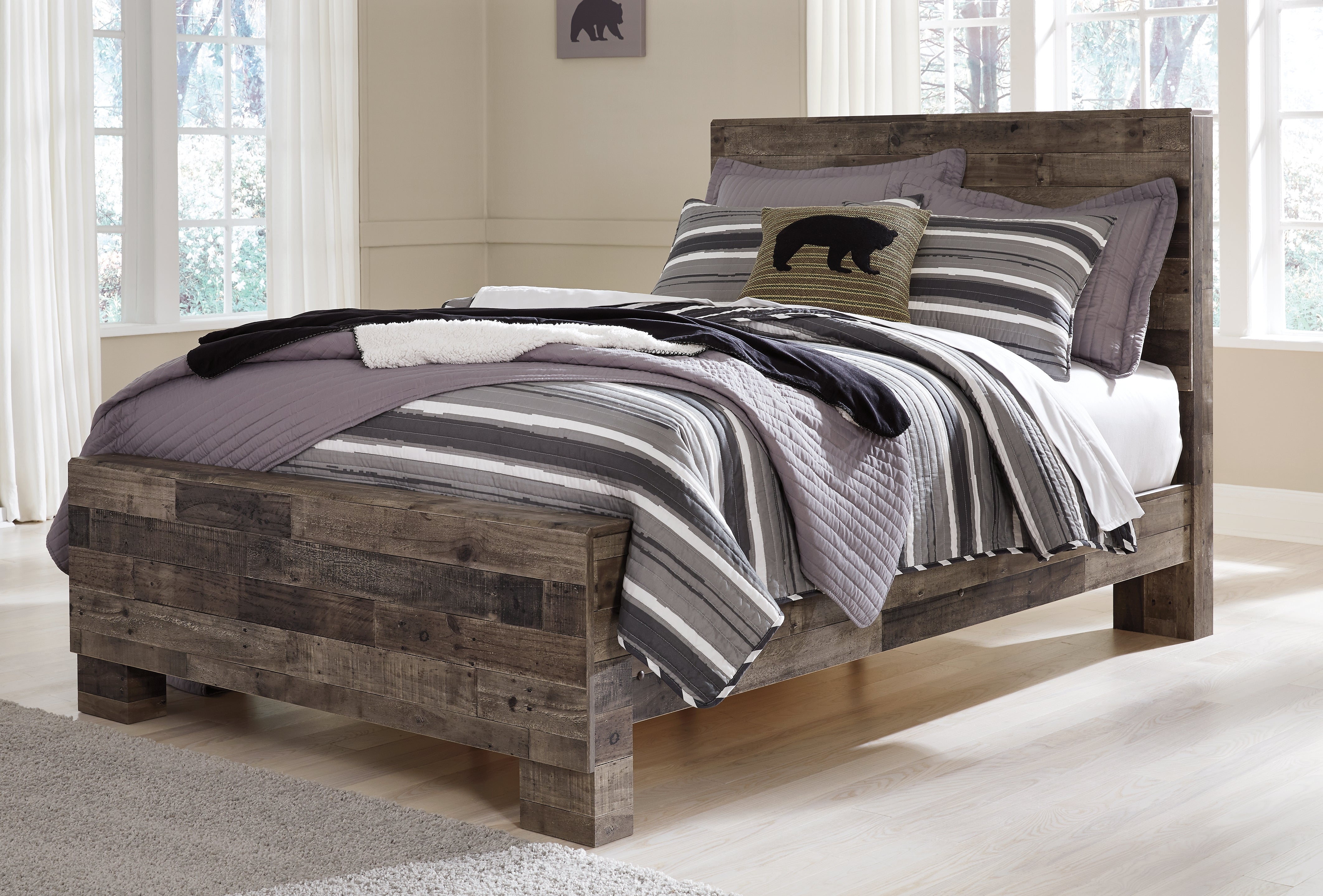3 Brothers Decor - Ashley Furniture - Derekson Bedroom - Full Panel Bed / Multi Gray - B200B4