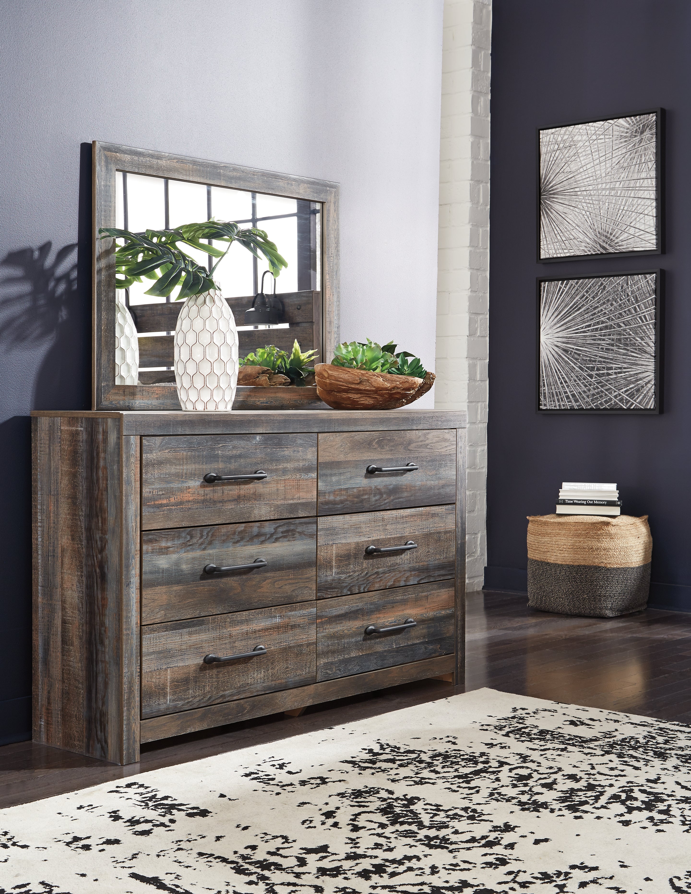 3 Brothers Decor - Ashley Furniture - Drystan Bedroom - Dresser and Mirror / Multi - B211B1