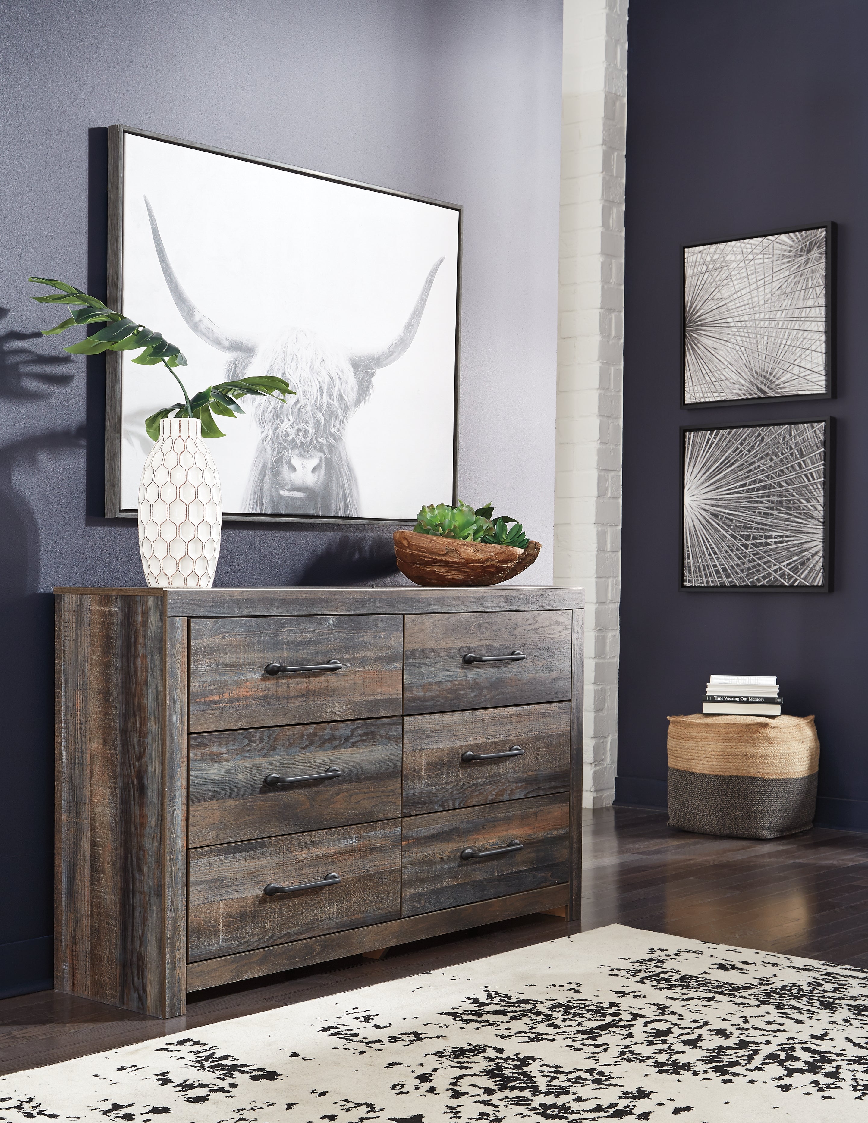3 Brothers Decor - Ashley Furniture - Drystan Bedroom - Six Drawer Dresser / Multi - B211-31
