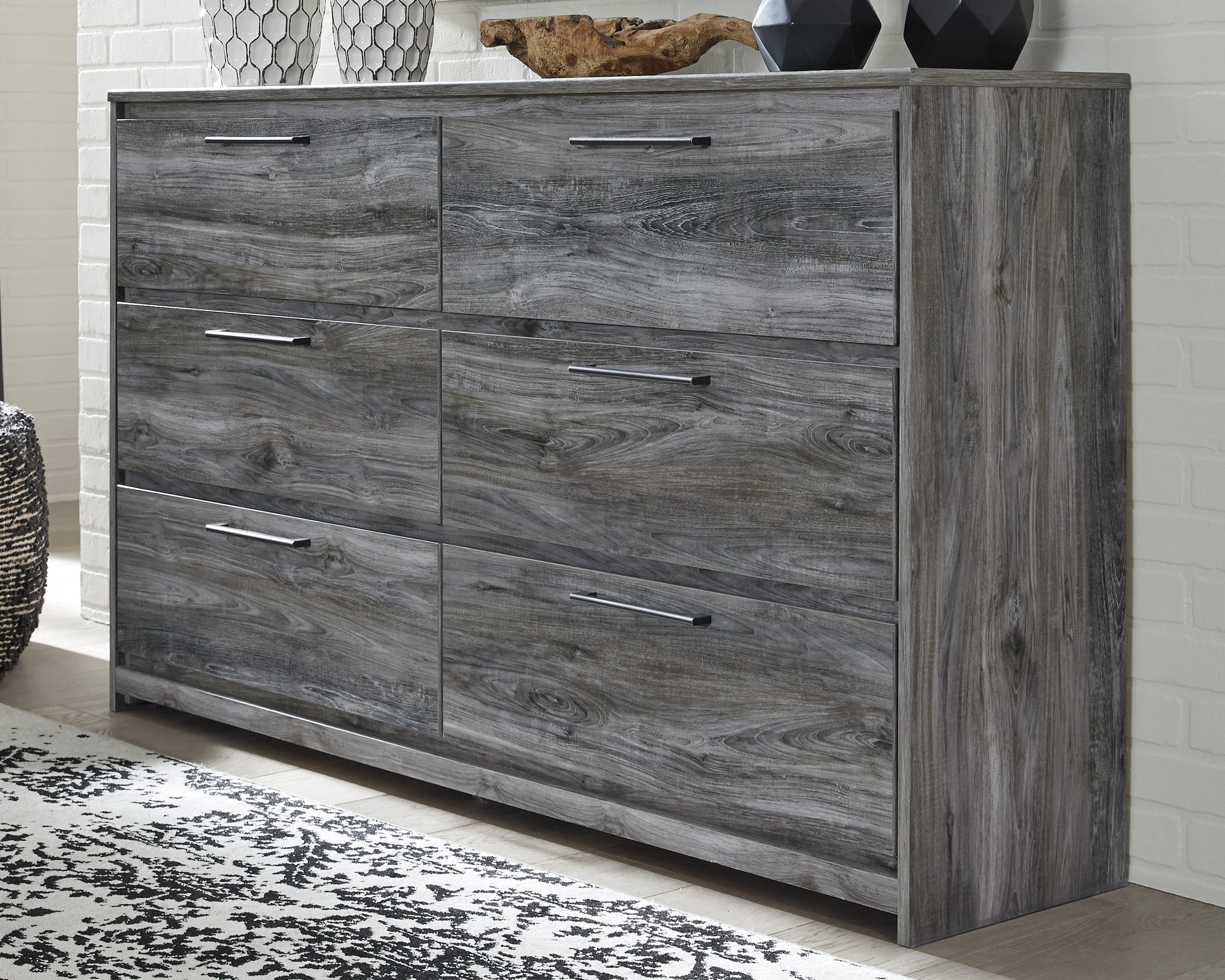 3 Brothers Decor - Ashley Furniture - Baystorm Bedroom - Six Drawer Dresser / Gray - B221-31