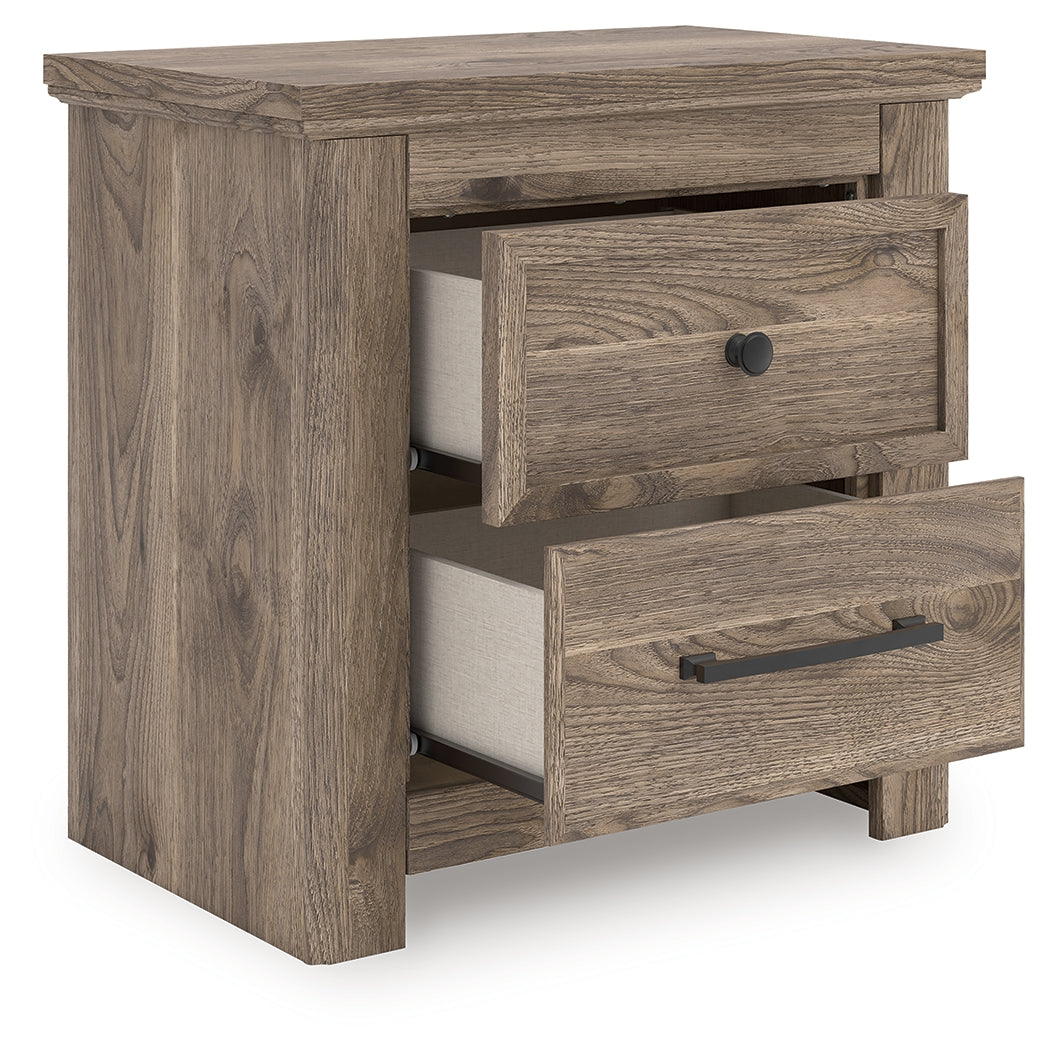 3 Brothers Decor - Ashley Furniture - Rusticott Bedroom - Two Drawer Night Stand / Brown - PCB2260-92