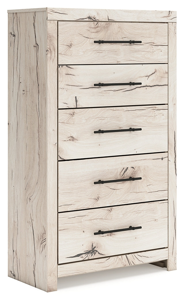 3 Brothers Decor - Ashley Furniture - Lawroy Bedroom - Five Drawer Chest / Light Natural - B2310-46