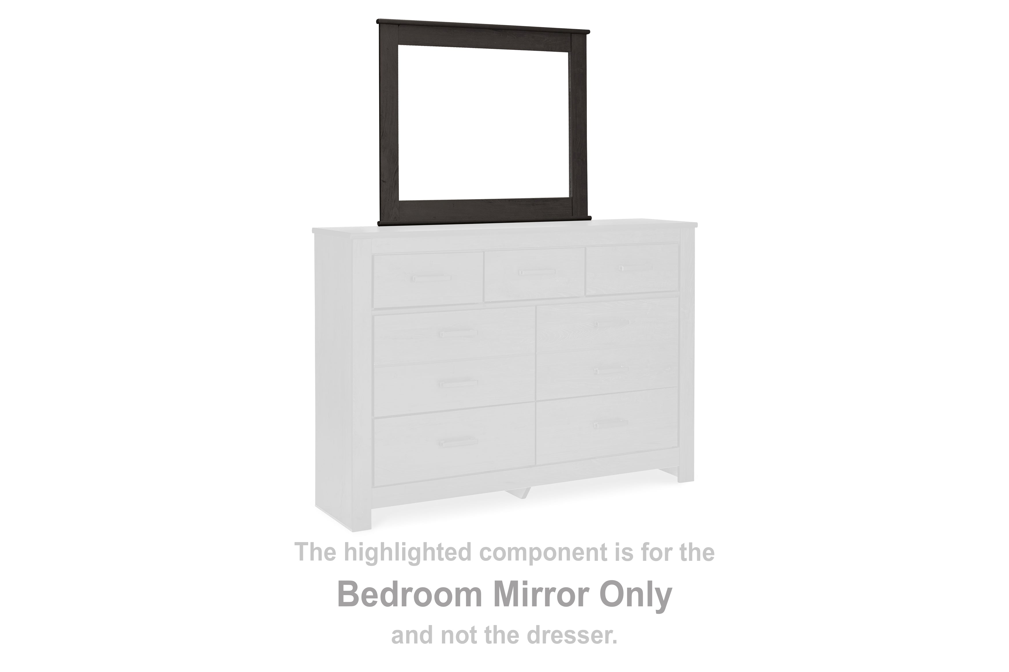 3 Brothers Decor - Ashley Furniture - Brinxton Bedroom - Bedroom Mirror / Charcoal - B249-36