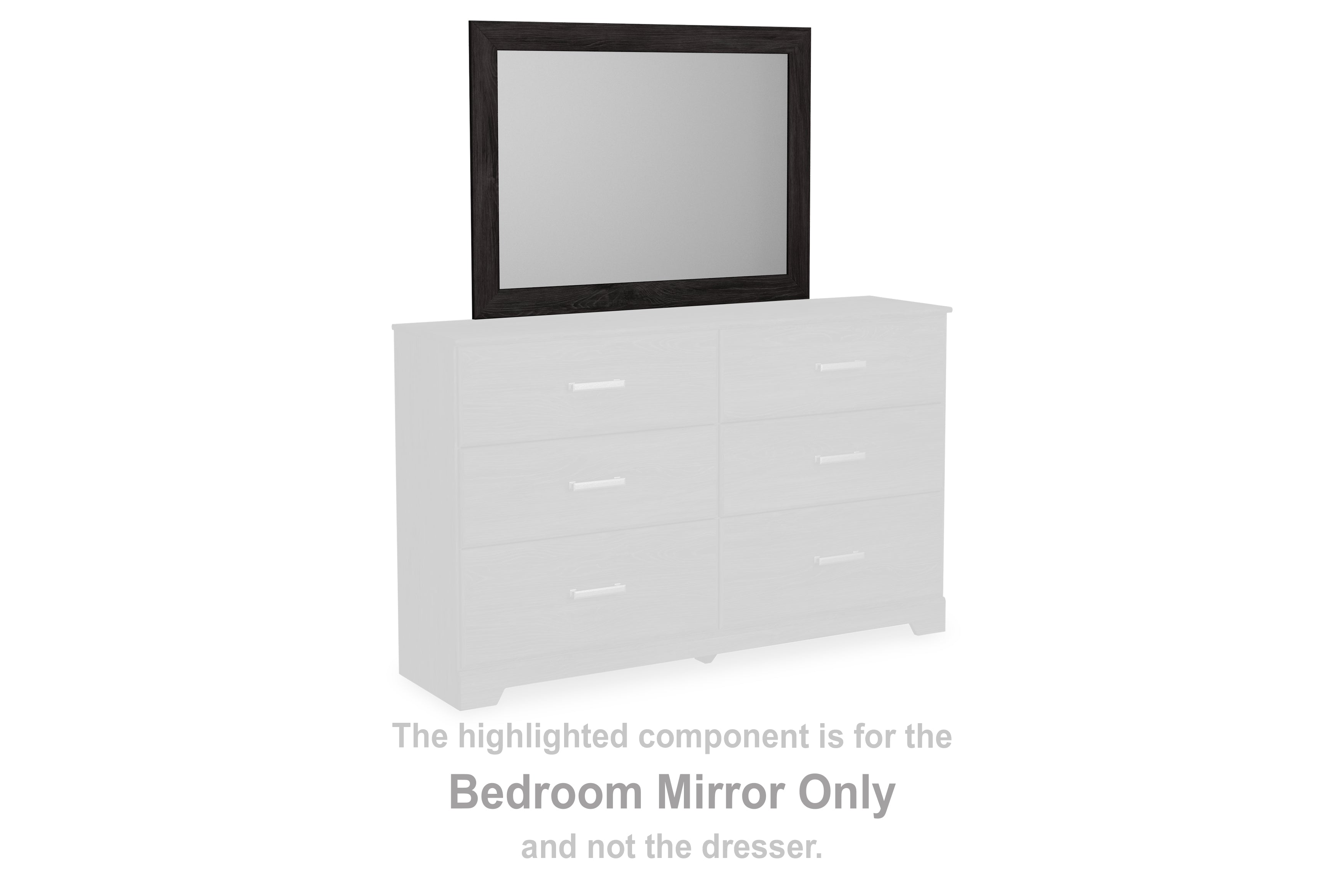 3 Brothers Decor - Ashley Furniture - Belachime Bedroom - Bedroom Mirror / Charcoal - B2589-36