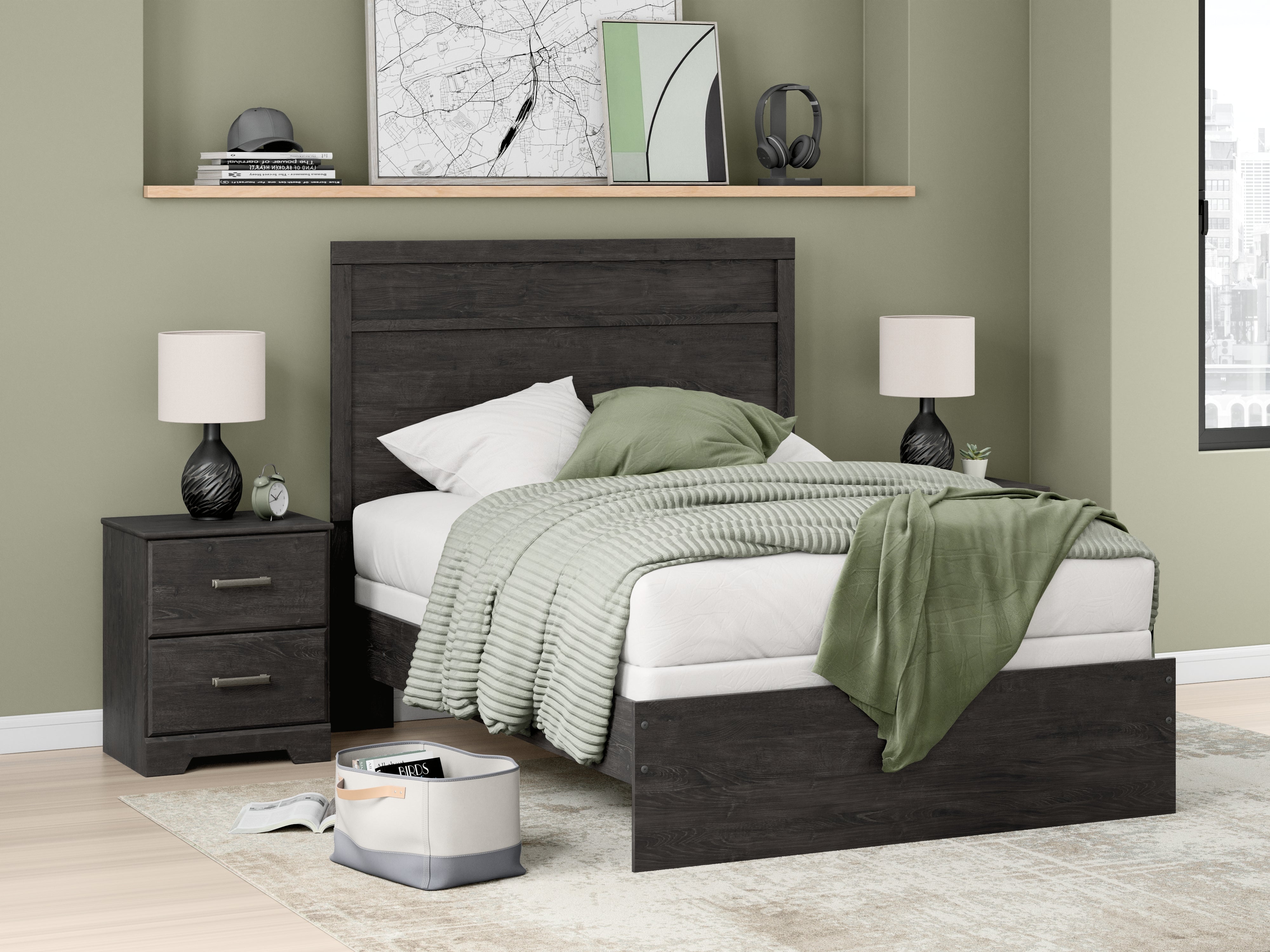 3 Brothers Decor - Ashley Furniture - Belachime Bedroom - Full Panel Bed / Charcoal - B2589B5