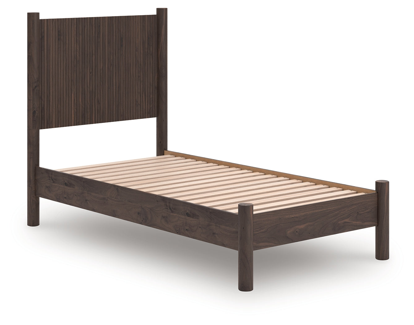 3 Brothers Decor - Ashley Furniture - Pamytta Bedroom - Twin Panel Platform Bed / Brown - PCB2614B2