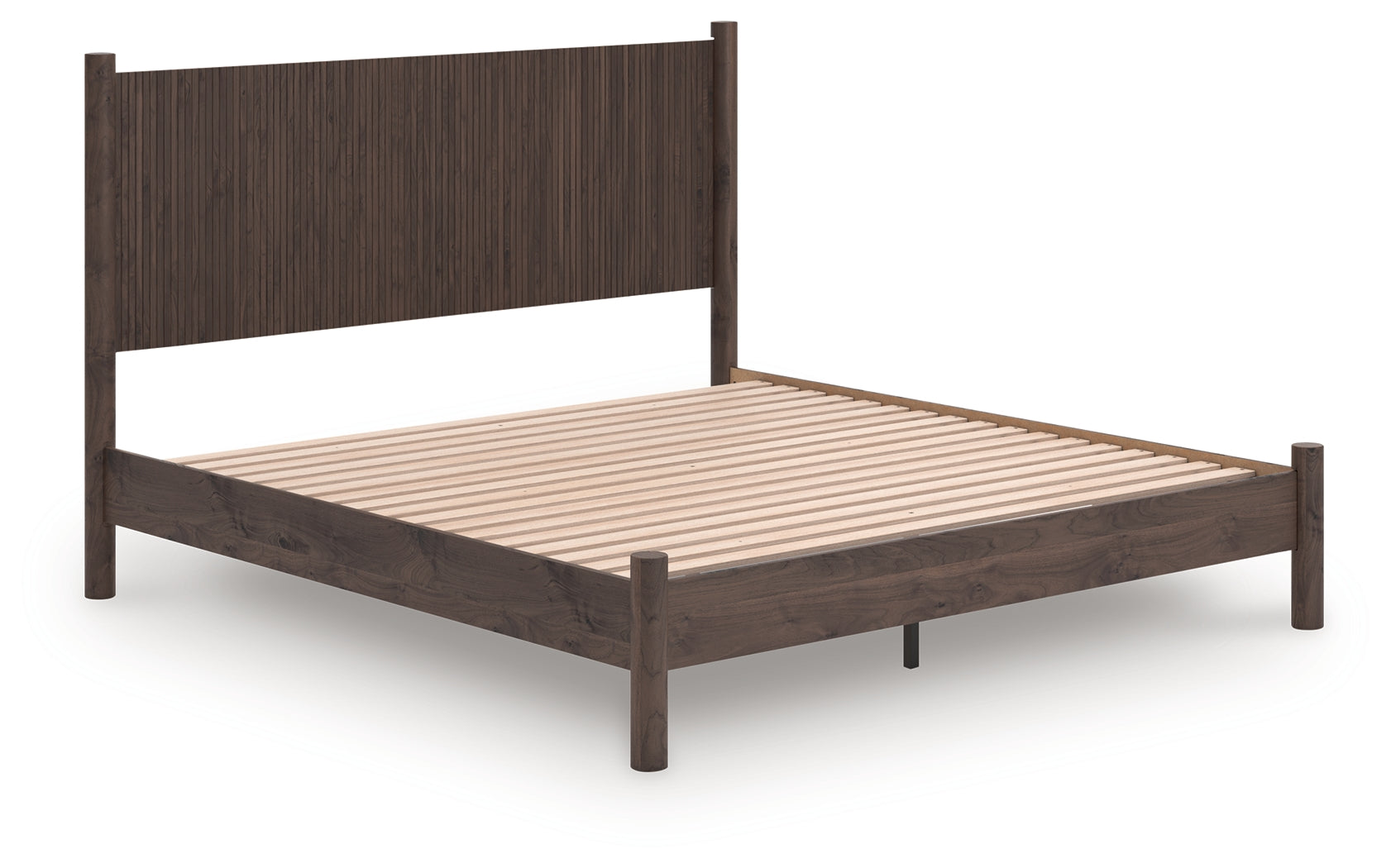 3 Brothers Decor - Ashley Furniture - Pamytta Bedroom - King Panel Platform Bed / Brown - PCB2614B27