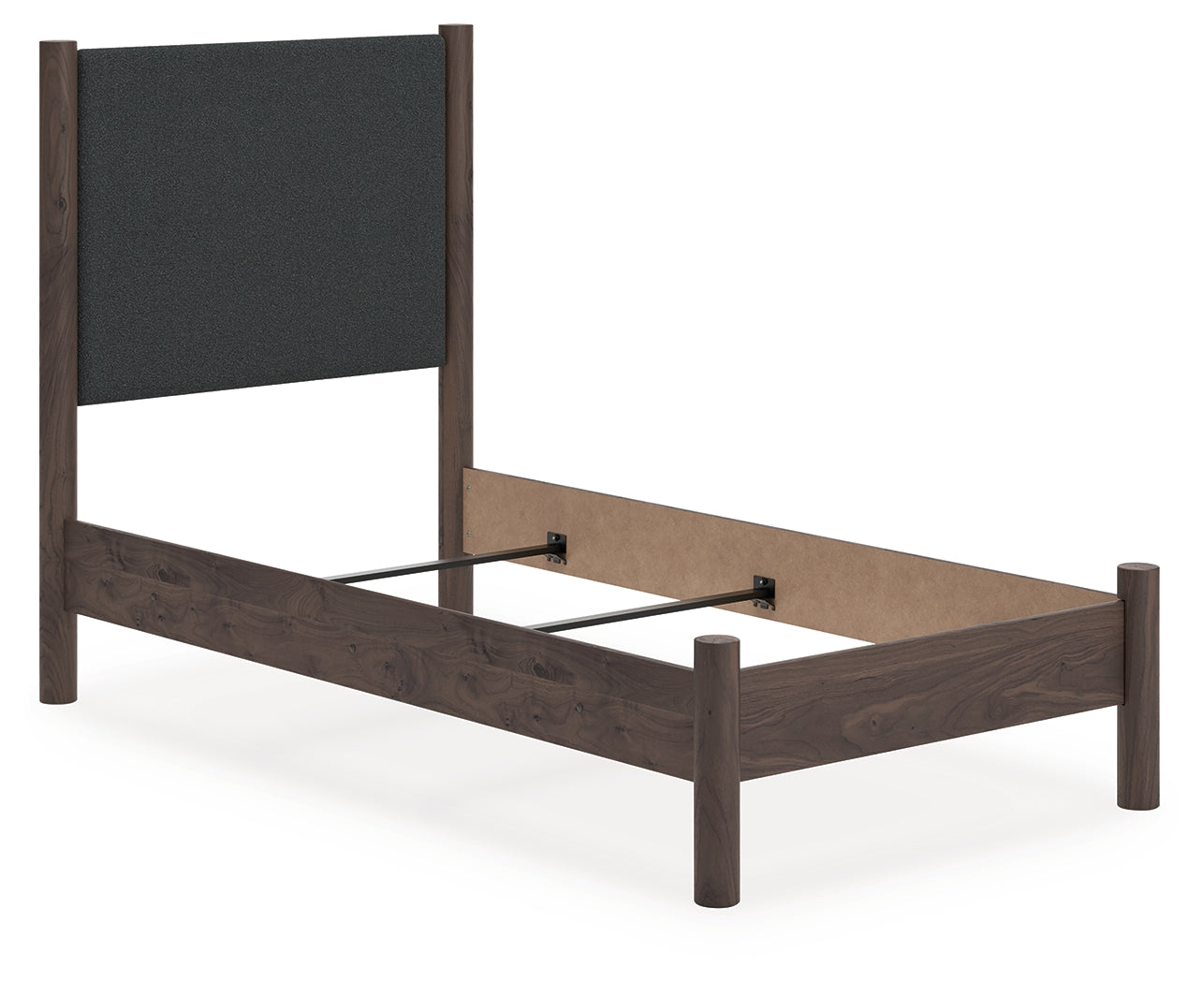 3 Brothers Decor - Ashley Furniture - Pamytta Bedroom - Twin Upholstered Panel Bed / Brown - PCB2614B20