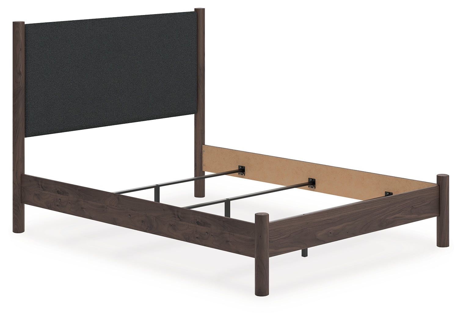 3 Brothers Decor - Ashley Furniture - Pamytta Bedroom - Queen Upholstered Panel Bed / Brown - PCB2614B24