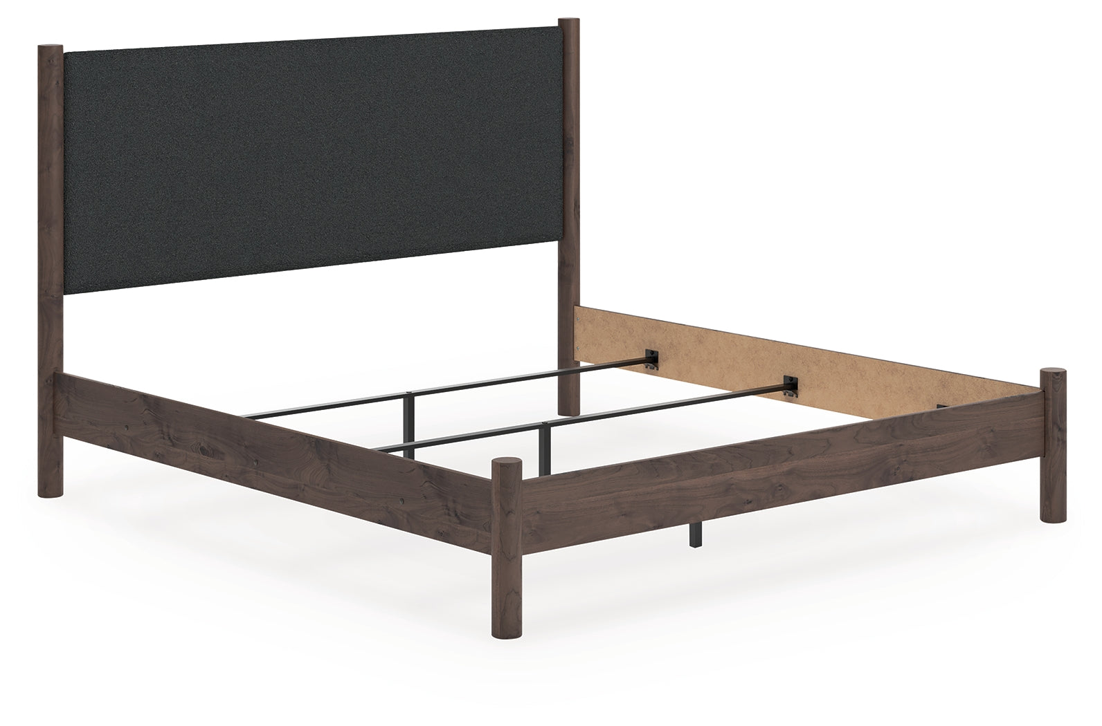 3 Brothers Decor - Ashley Furniture - Pamytta Bedroom - King Upholstered Panel Bed / Brown - PCB2614B29