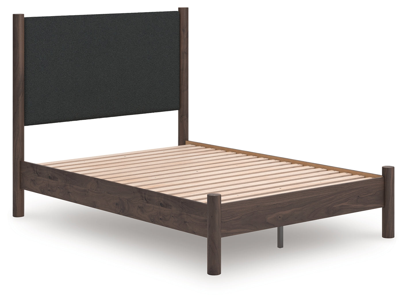 3 Brothers Decor - Ashley Furniture - Pamytta Bedroom - Full Upholstered Panel Platform Bed / Brown - PCB2614B10