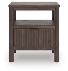 3 Brothers Decor - Ashley Furniture - Pamytta Bedroom - One Drawer Night Stand / Brown - PCB2614-91