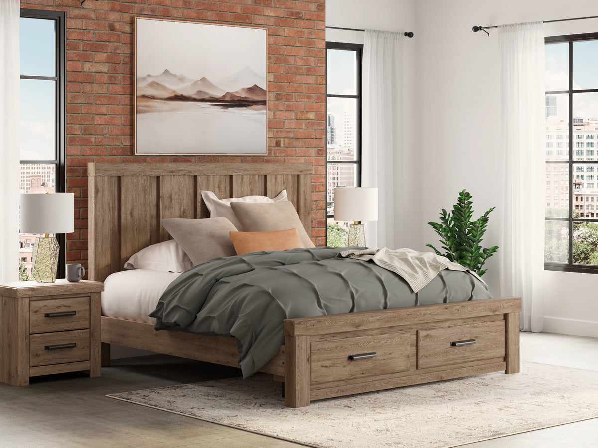 3 Brothers Decor - Ashley Furniture - Oliandon Bedroom - King Panel Storage Bed - PCB2844B7