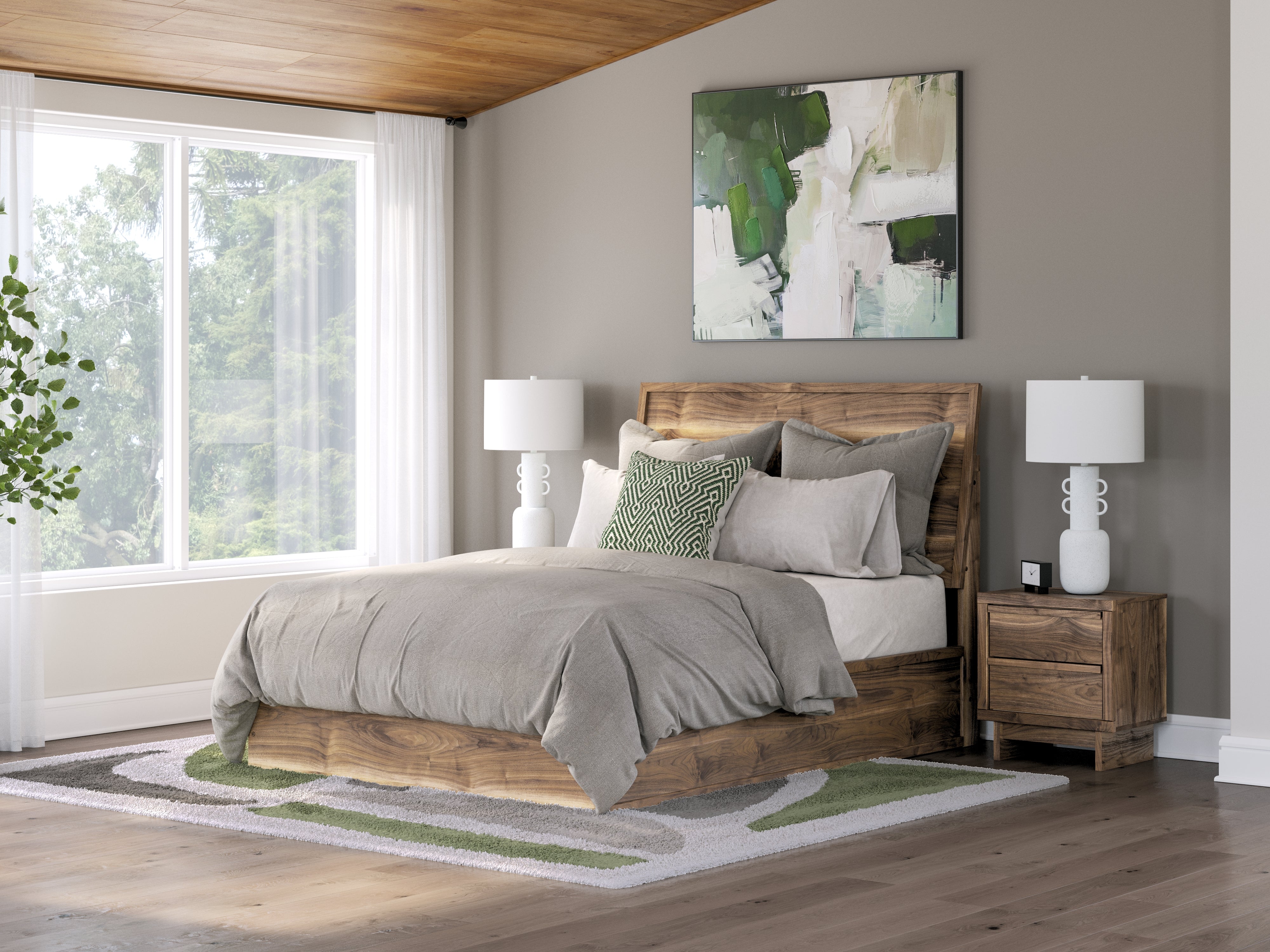 3 Brothers Decor - Ashley Furniture - Chirason Bedroom - Queen Panel Bed with Storage / Brown - PCB3367B4