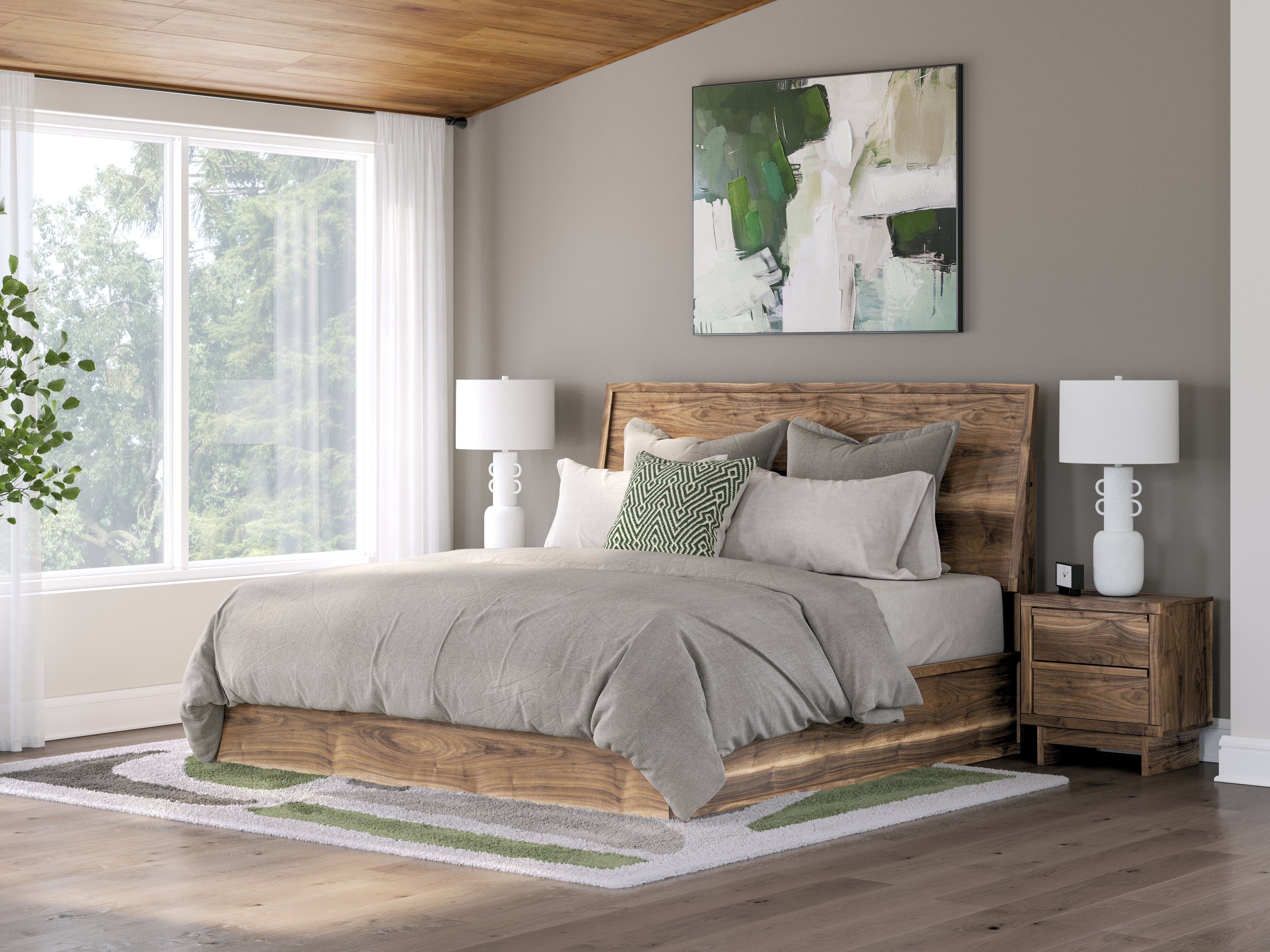 3 Brothers Decor - Ashley Furniture - Chirason Bedroom - King Panel Bed / Brown - PCB3367B13