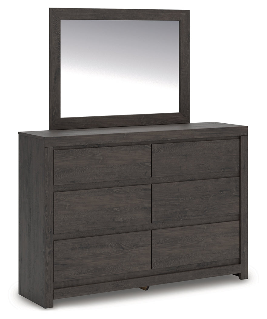 3 Brothers Decor - Ashley Furniture - Fraluna Bedroom - Dresser and Mirror / Charcoal - PCB3370B1