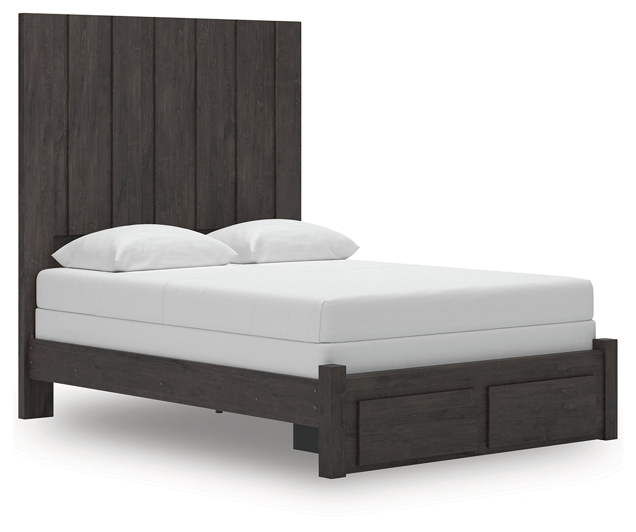 3 Brothers Decor - Ashley Furniture - Fraluna Bedroom - Queen Panel Storage Bed / Charcoal - PCB3370B4